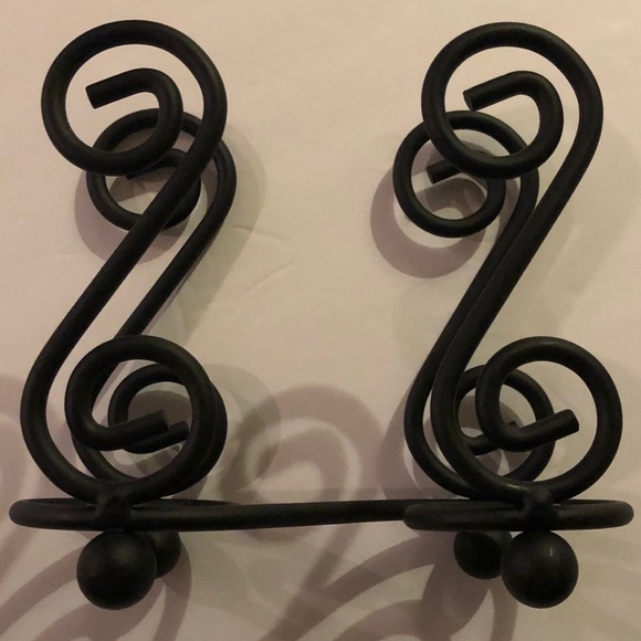 Black Wrought Iron Napkin Holder 6X5.5 Decorative Kitchen Dining Heavy Duty - Picture 3 of 3